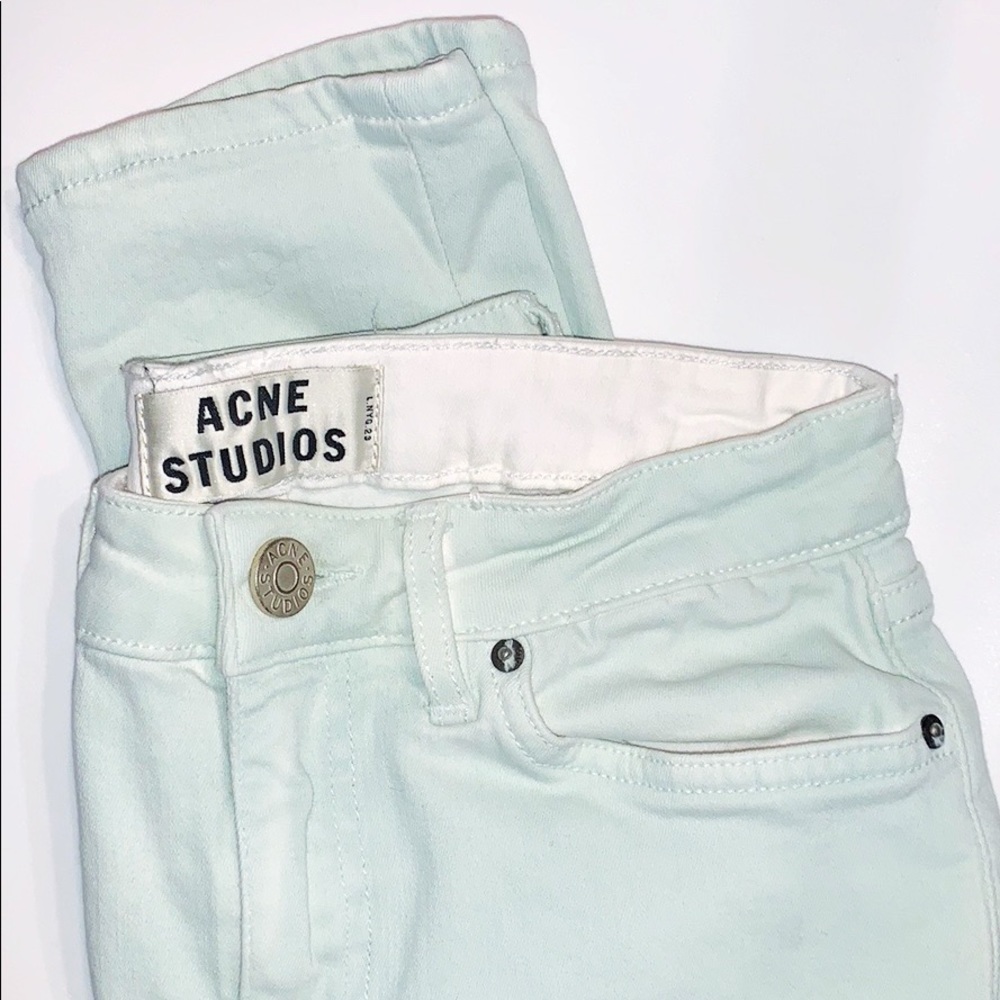 Acne Studios Skin 5 Jeans in Mint Color